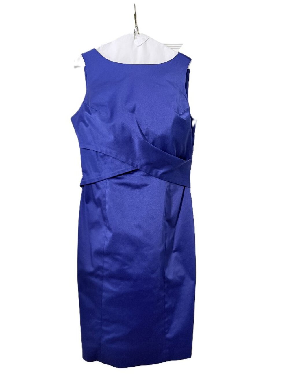 Talbots Blue Satin Cocktail Party Dress Sz 8